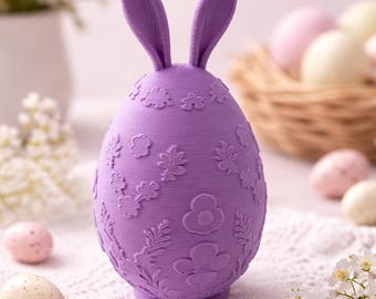 Decorative Easter egg with bunny ears (3D printed)