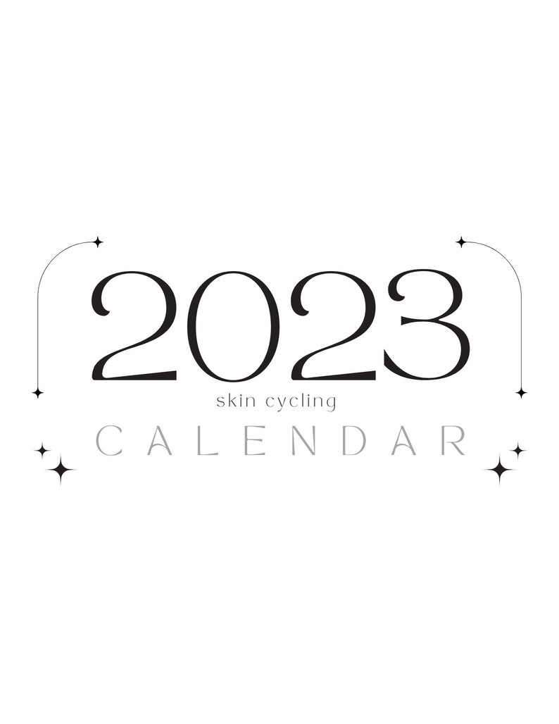 2023 Skin Cycling Calendar INSTANT DOWNLOAD Printable Etsy