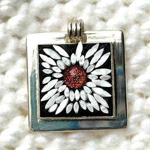 Flower mosaic pendant