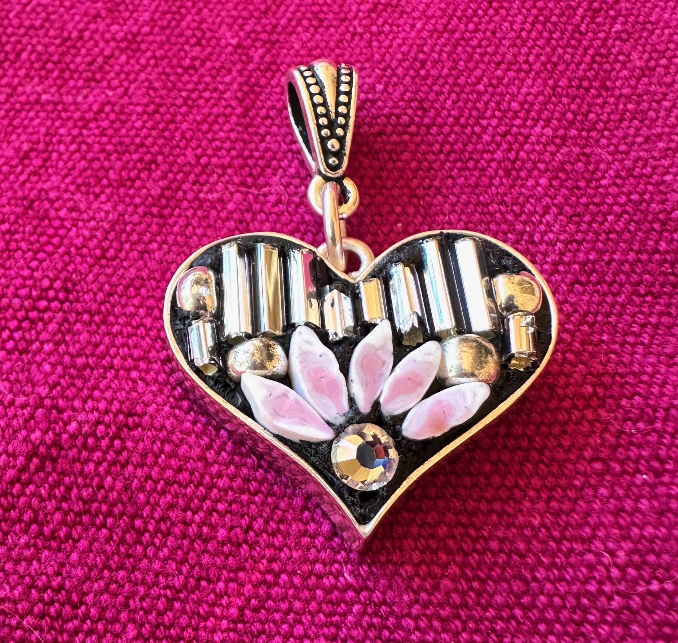 ANCIEN PENDENTIF CADRE Porte Photo Micro Mosaïque Micromosaïc EUR 39,00