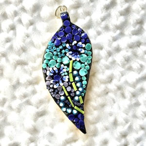 Floral mosaic pendant