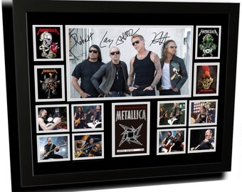 Metallica Signed Photo Poster Limited Edition Framed Memorabilia