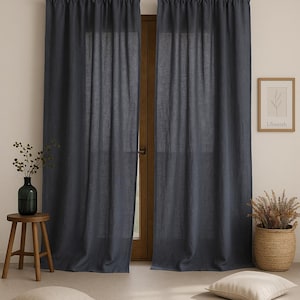 Bamboo Curtains for Living Room | Dark  Bamboo Drapes | Boho Eco Curtain Panels