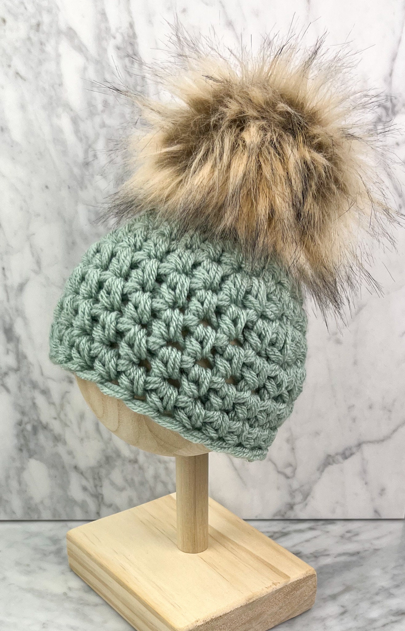 Handmade Chunky Knit Beanie Multicolor Sage Green Winter Fall Handcrafted Hat Chunky Knit Beanie Sage Green - Etsy Norway main image 2