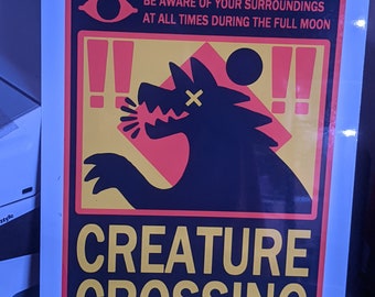 Made-To-Order Aluminum Sign #0284: CREATURE CROSSING