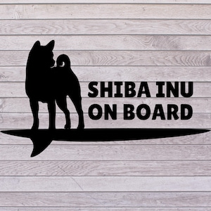 Shiba Inu on Board; Shiba Inu Decal; Shiba Inu Bumper Sticker