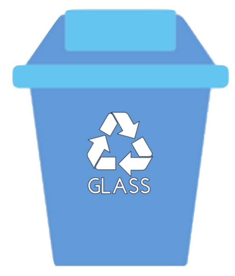 Glass Recycling Label Glass Decal Glass Sticker Etsy