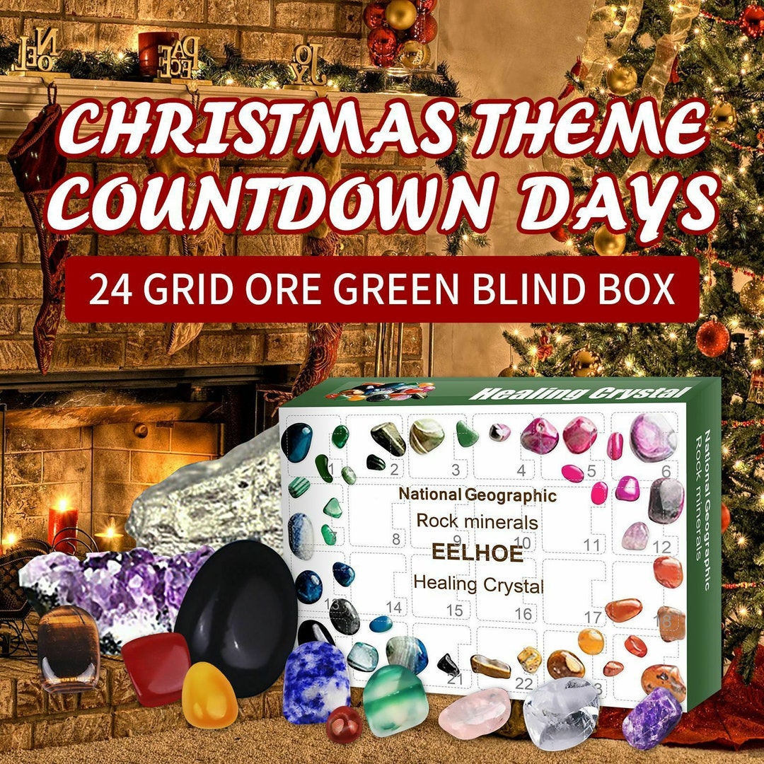 Christmas Countdown Calendars Healing Crystal Stone Advent 24 Pcs Ore