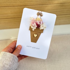 Karte mit Blumentopf