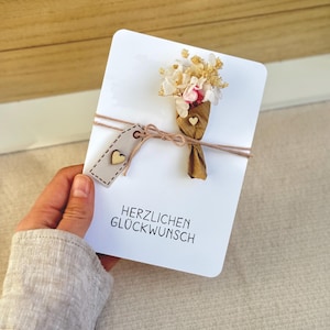 Geburtstagskarte mit Mini Blumenstrauß