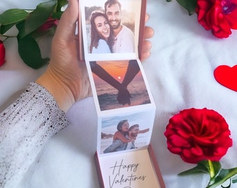 Personalised photo pull up gift box, birthday gift, mother's day, Valentines Day gift for her, gift for her, personalised photo gift