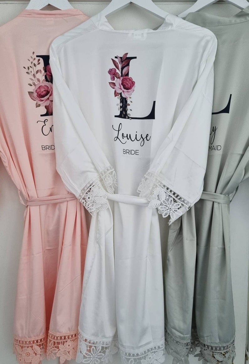 Personalised Bridesmaid Robes Bridal Party Robes Wedding Etsy UK