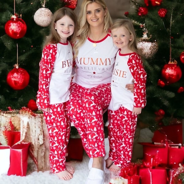 Christmas eve pyjamas, family Christmas pjs, matching pjs