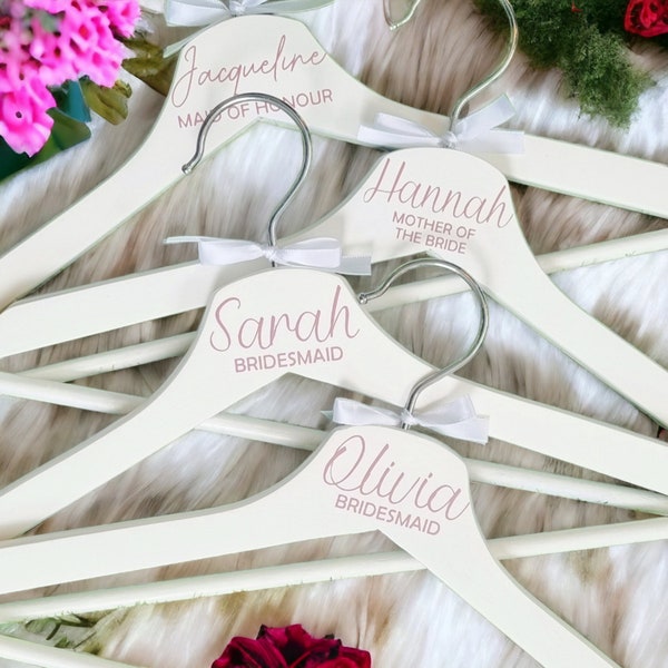 Personalised wedding hangers sticker, bridal party hangers decal, bridesmaid gift, bridesmaid proposal