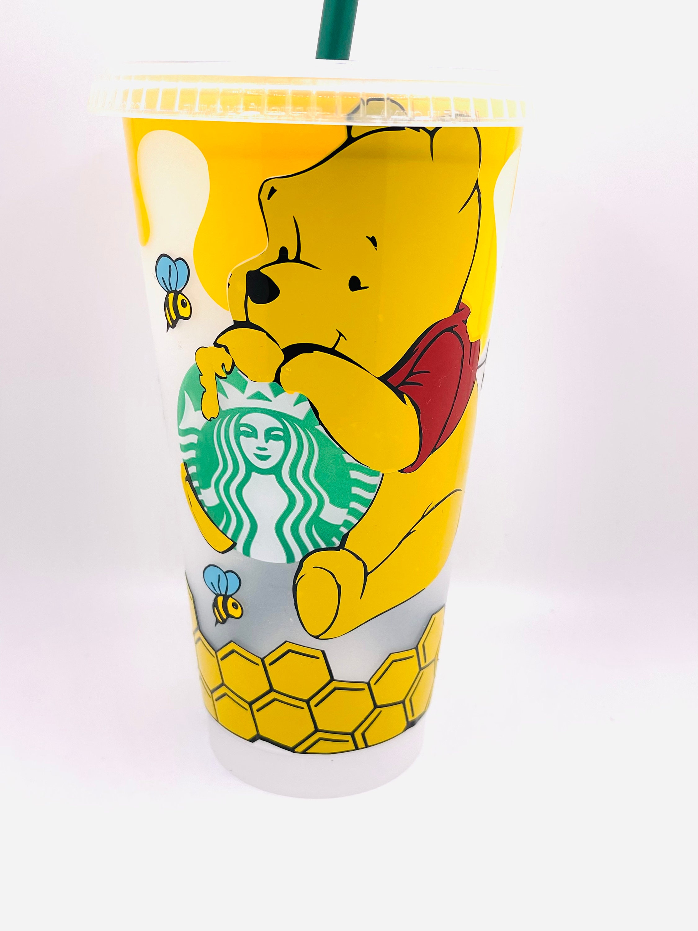 Winnie the Pooh Tumbler Starbucks Reusable Cup Honey Bear Etsy