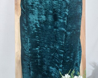 Teal Blue Velvet Throw - Moss  Velvet Throw Blanket With Tassels - Decorative Throw Blanket 52x72 inch