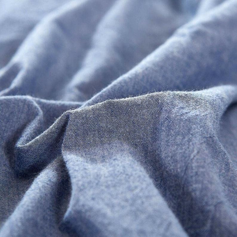 Linen 100% Blue Duvet and Pom Pom Cover Comforter Duvet Cover Handmade ...