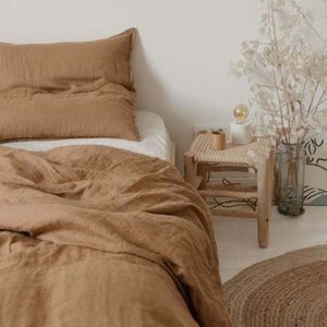 Linen 100 % Duvet Earthy Brown Duvet Cover Comforter Duvet Cover Handmade Quilt Cover Pillow Cover Cotton Bohemian Bedding
