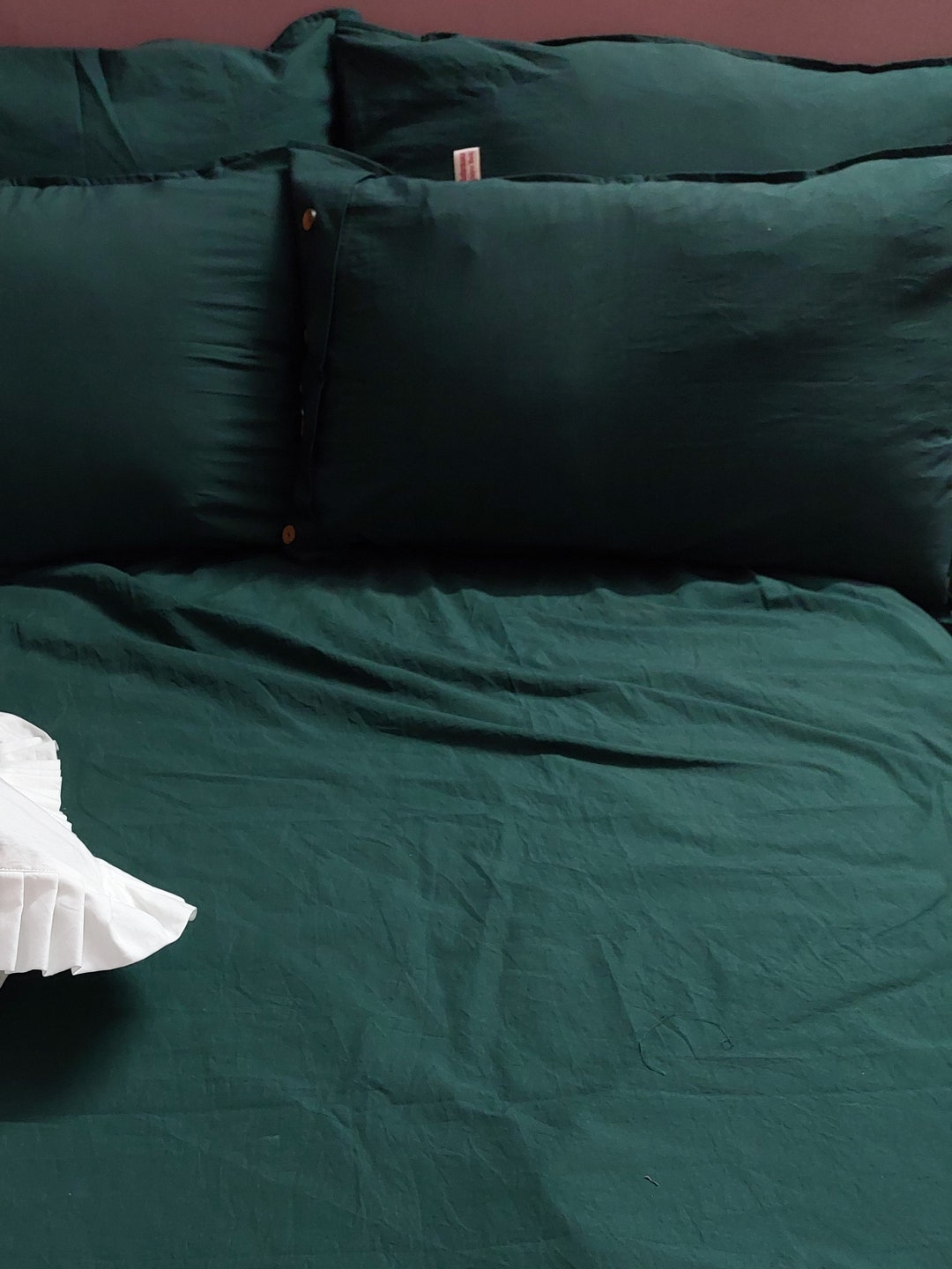 Linen 100 Pure Dark Green Duvet Cover Comforter Duvet Cover Handmade