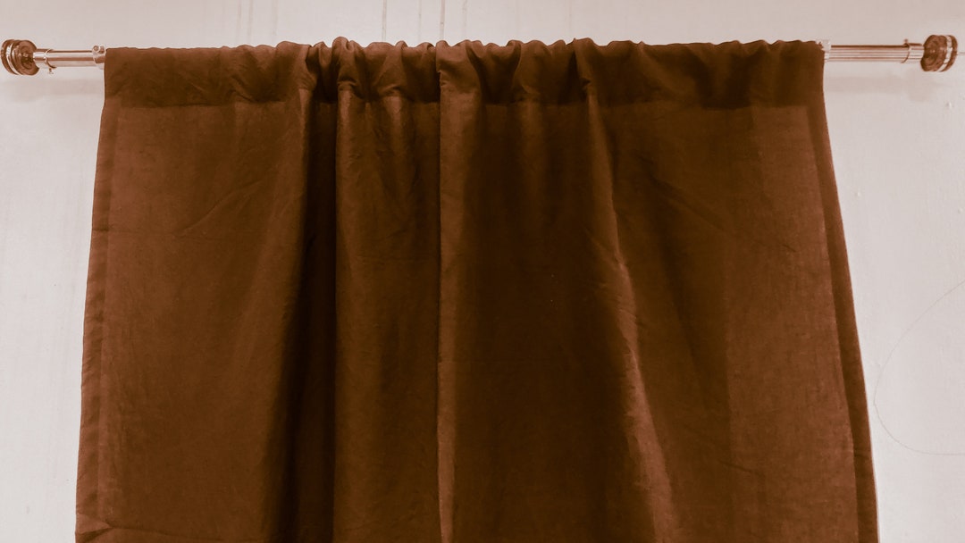 Cinnamon Velvet Curtains Window Living Room Curtain Extra Large Velvet ...