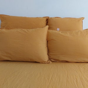 Linen 100% Mustard duvet cover Comforter Duvet cover Handmade Quilt Cover pillow Cover Cotton Bohemian Bedding