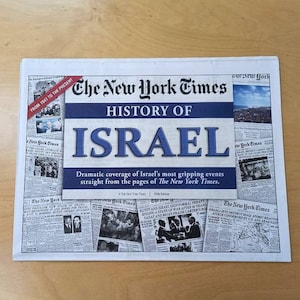 History of Israel Through NY Times Front Pages | 16-Page Licensed Reprint of the New York Times