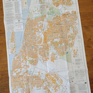 Carte historique | Carte touristique de Tel Aviv, vieille de 51 ans (anglais) | Imprimé en 1972