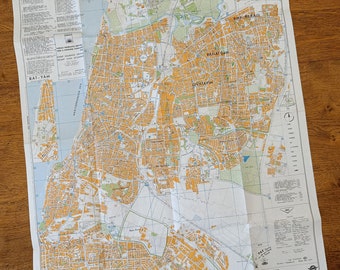 Historic Map | 51 Year-Old Tel Aviv Tourist Map (English) | Printed in 1972
