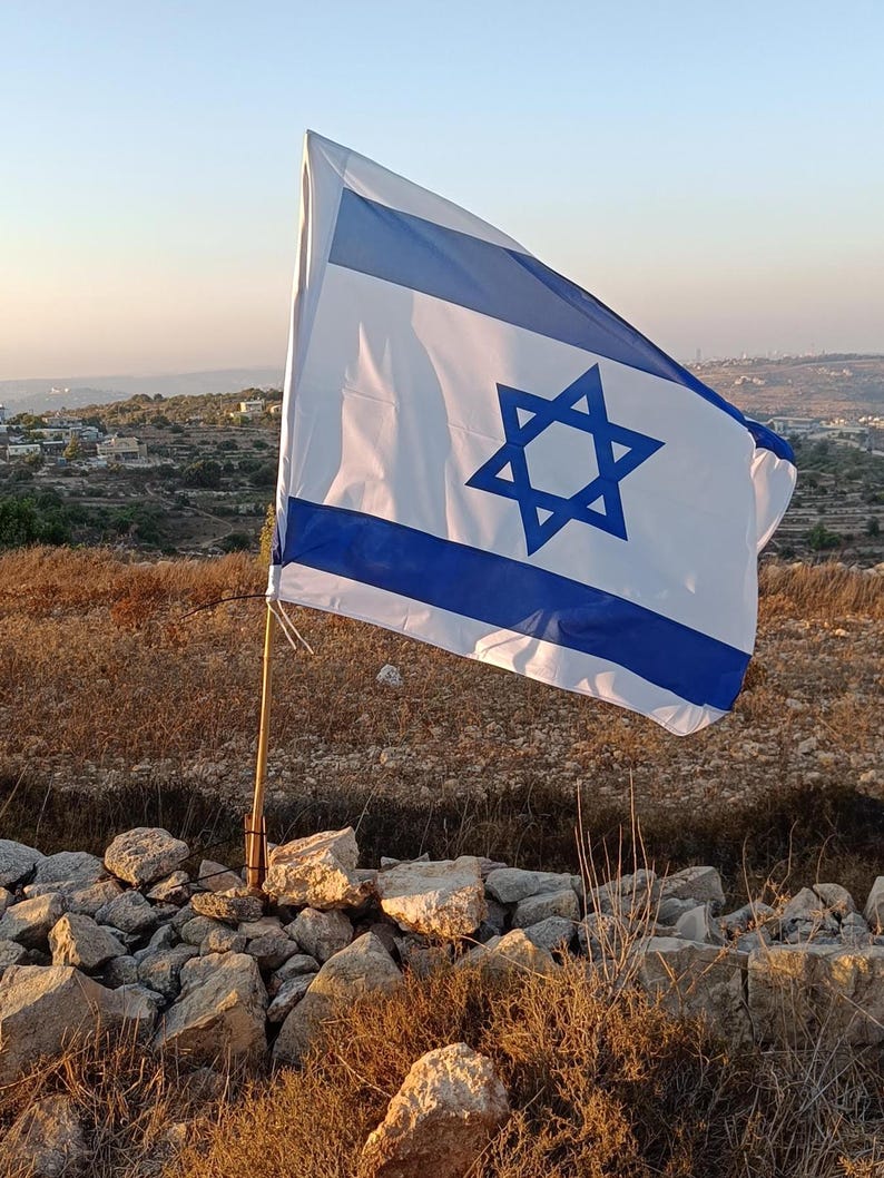 Flags Over Israel - Large Israeli-made Flown Flag (100x150cm | 39.3