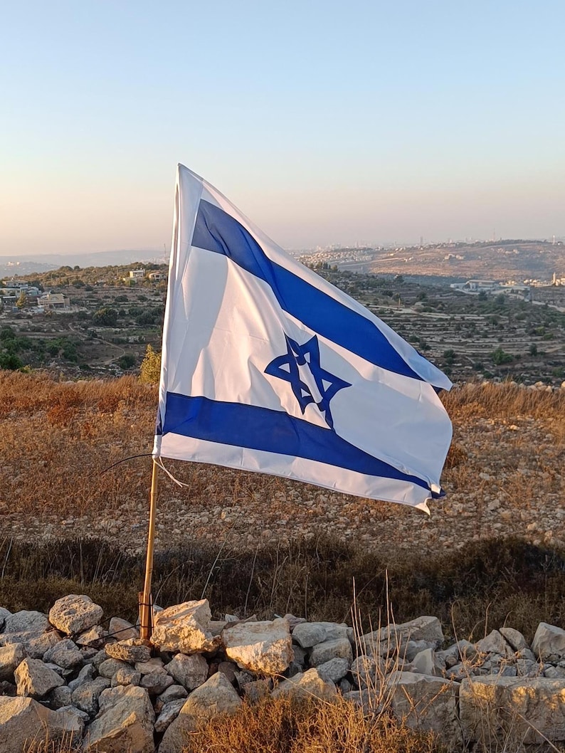 Flags Over Israel - Large Israeli-made Flown Flag (100x150cm | 39.3