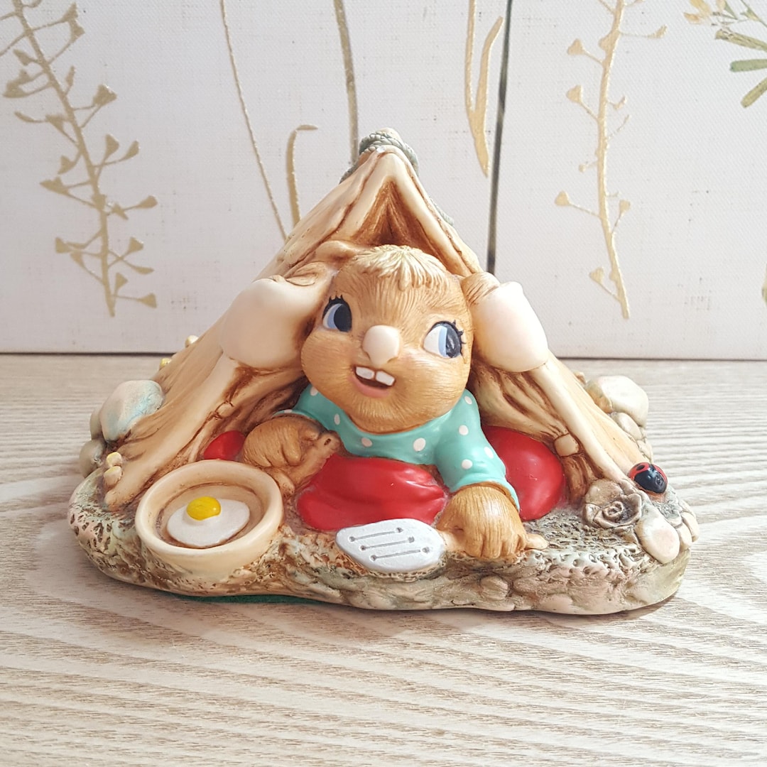 Bean Scout Rabbits Pendelfin SCOUT Rabbit Figurine - Rabbit Family Circle Series | Pre ...