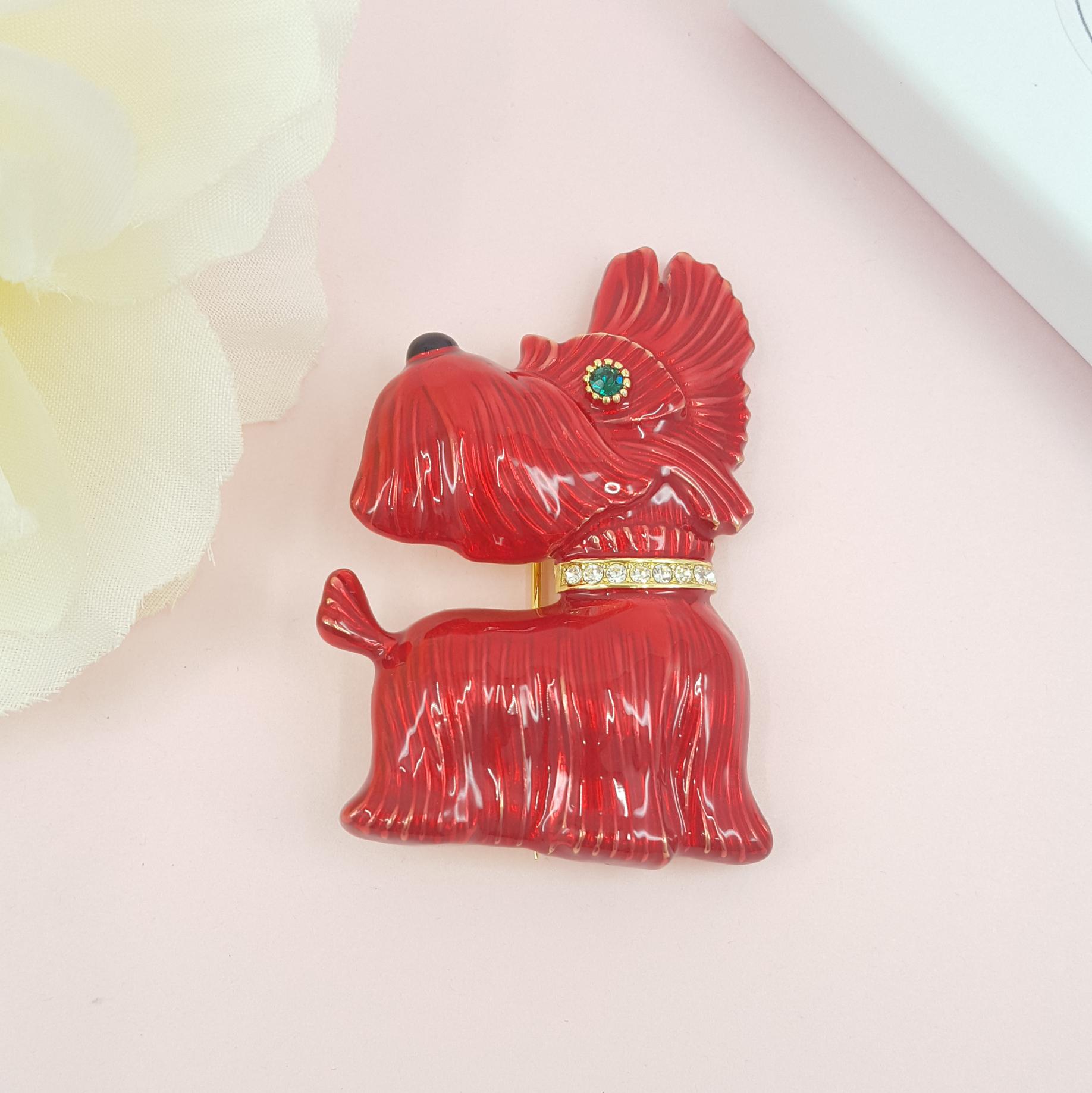 Butler and Wilson Dog Brooch - Etsy