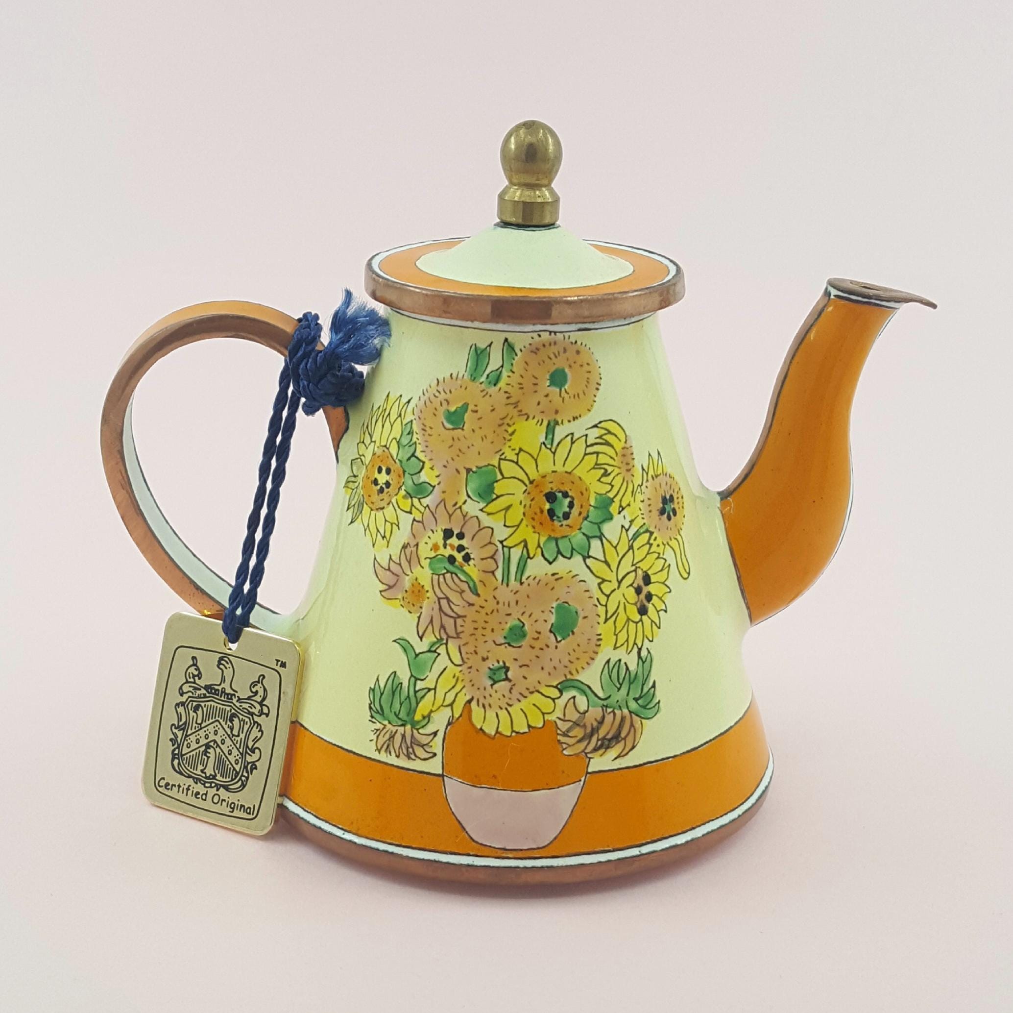 Charlotte Di Vita Hand Painted Enamel Miniature Tea Pot | Van Gogh