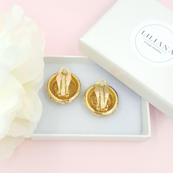 Boucles D’oreilles Vintage CIRO Blanches à Clip – Bijou Ancien, Un Seul Propriétaire