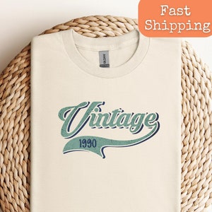 1990 Vintage shirt, Vintage t-shirts voor mannen en vrouwen, Geboren in 1990, Gemaakt in 1990 shirt, 34e verjaardag shirt cadeau idee, geweldig sinds 1990