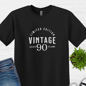 90 Birthday Limited Edition Vintage T-Shirt, 90th Birthday Shirt, Funny 90th Birthday party T-shirt for Men and Women, Born in 1935 awesome