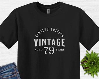 79 Birthday Limited Edition Vintage T-Shirt, 79th Birthday Shirt, Funny 79th Birthday party T-shirt for Men and Women, Born in 1945 awesome