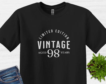 98 Birthday Limited Edition Vintage T-Shirt, 98th Birthday Shirt, Funny 98th Birthday party T-shirt for Men and Women, Born in 1926 awesome