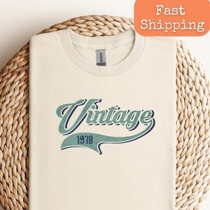 1978 Vintage shirt, Vintage t-shirts for men and women, Born in 1978, Made in 1978 shirt, 46th birthday shirt gift idea, awesome since 1978