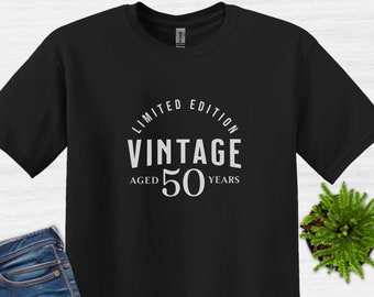 50th Birthday Vintage T-Shirt, 50th Birthday Gift and Party Idea, Limited Edition Unisex Tee, Born in 1976