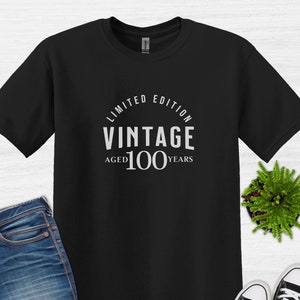Centennial 100 Birthday T-Shirt, Limited Edition Vintage Aged 100 Years, Unique 100th Birthday Gift, 100 Birthday T-Shirt, born in 1924