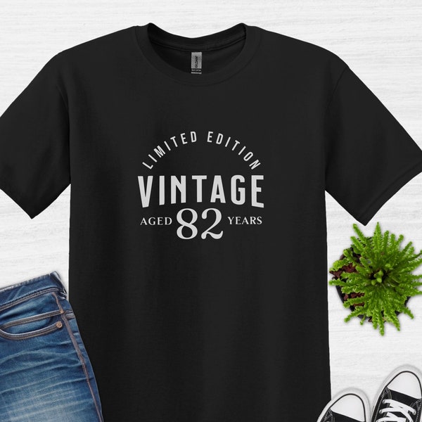 82 Birthday Limited Edition Vintage T-Shirt, 82nd Birthday Shirt, Funny 82nd Birthday party T-shirt for Men and Women, Born in 1942 awesome