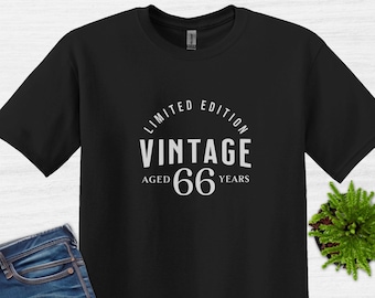 66 Birthday Limited Edition Vintage T-Shirt, 66th Birthday Shirt, 66th Birthday Gift, Funny Birthday Tee, born and made in 1958 vintage tee