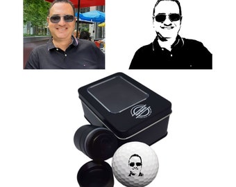 Balle de golf personnalisée à offrir | Kit de tampons golf Coffret cadeau personnalisé Cadeaux pour les amateurs de golf