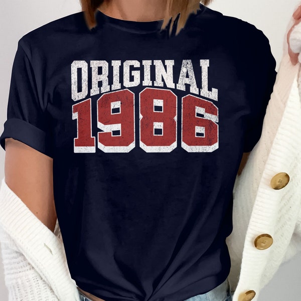 1986 shirt origineel geboren in 1986 T-shirt, 38e verjaardag origineel cadeau geboortejaar, 1986 verjaardagscadeau, vintage 1986 shirt, gemaakt in 1986 shirt