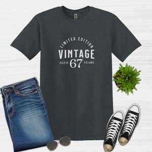 67 Birthday Limited Edition Vintage T-Shirt, 67th Birthday Shirt, 67 Birthday Gift for Men and Women, Born in 1957, 67 years old bday party