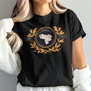 Venezuela Karte T-Shirt: Unisex Buntstift-Grafik-T-Shirt