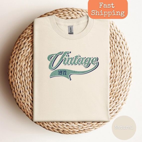 1972 Vintage Shirt, Vintage T-shirts for Men and Women, Born in