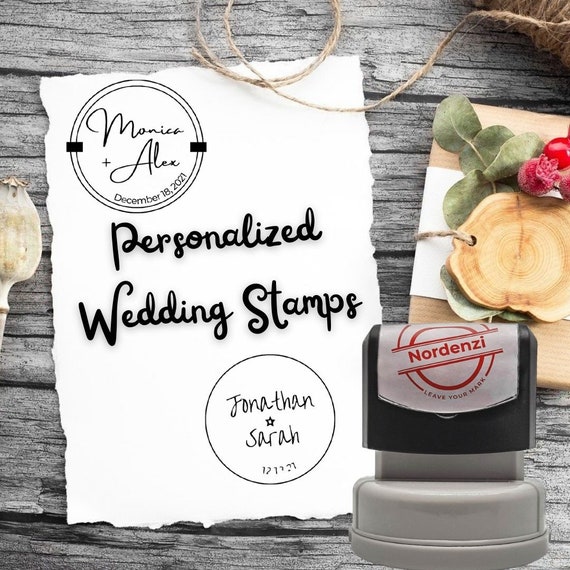 Wedding Stamps Wedding Invitation Stamp Personalized Wedding Stamp Custom  Wedding Stamp Wedding Ink Stamp 