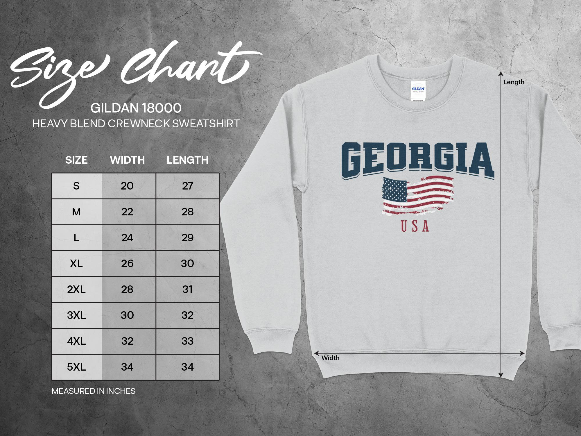 Georgia State Sweatshirt, American Flag Usa Sweatshirt, Georgia